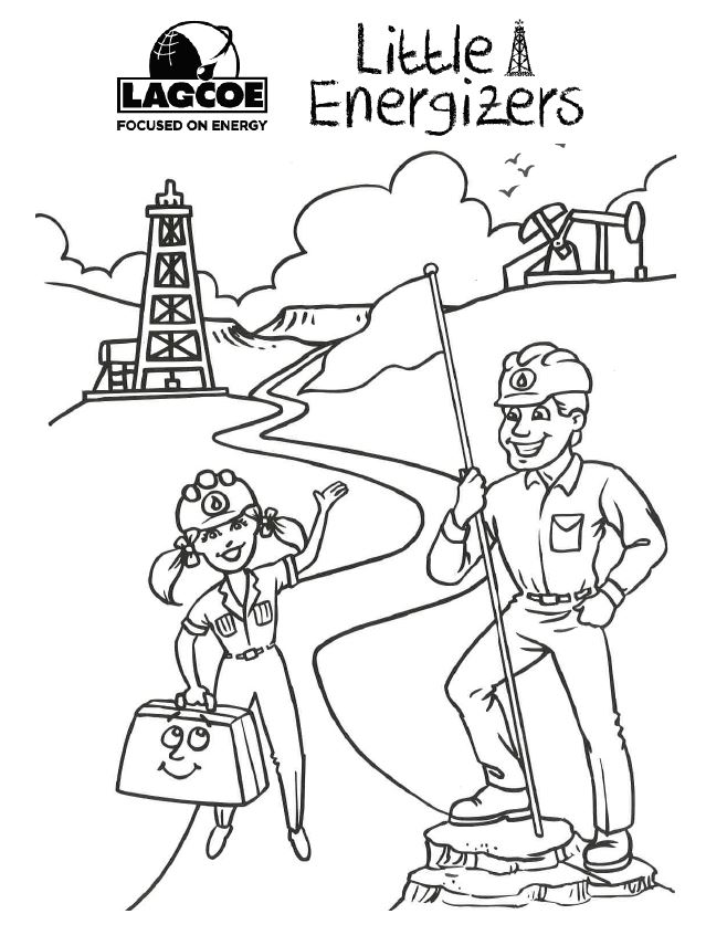 Preview for LAGCOE Little Energizers Coloring Page: PetroMolly and PetroMack